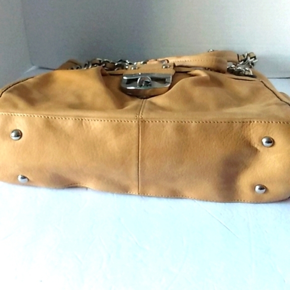 B MAKOWSKY BUTTERSCOTCH SOFT LEATHER MULTI-COMPARTMENTS HANDBAG SIZE LARGE EUC - Picture 6 of 16